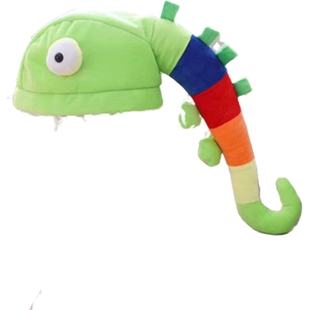 爱情公寓同款卡通头套七彩毛毛虫帽搞怪道具儿童表演头饰生日礼物