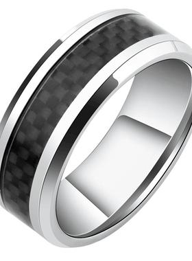 黑道氚气戒指男简约钨金学生日韩