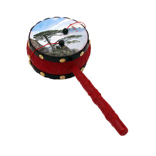 新生婴儿大号拨浪鼓小孩宝宝玩具大中小手摇鼓0-3岁儿童礼品包邮