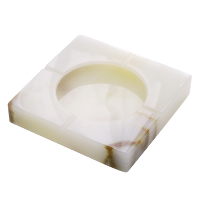 高档特大号玉石烟灰缸客厅茶几