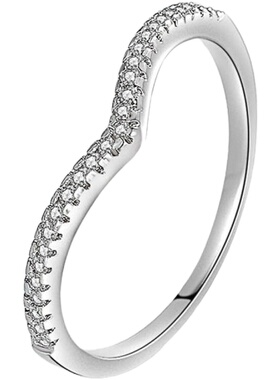 微镶字条简单风搭配多变护戒排钻