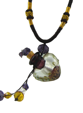 香薰琉璃小瓶子挂坠毛衣链