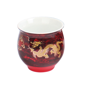 防烫空心杯双层隔热杯子青花陶瓷茶杯主人杯大号家居茶道开水杯