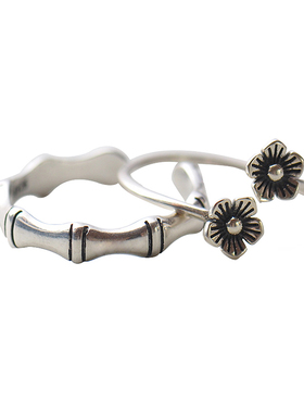 s925纯银复古青梅和竹马戒指文艺