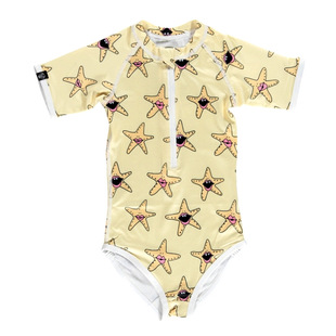 荷兰beach bandits UPF50+儿童女宝沙滩衣防晒衣女童短袖连体泳衣