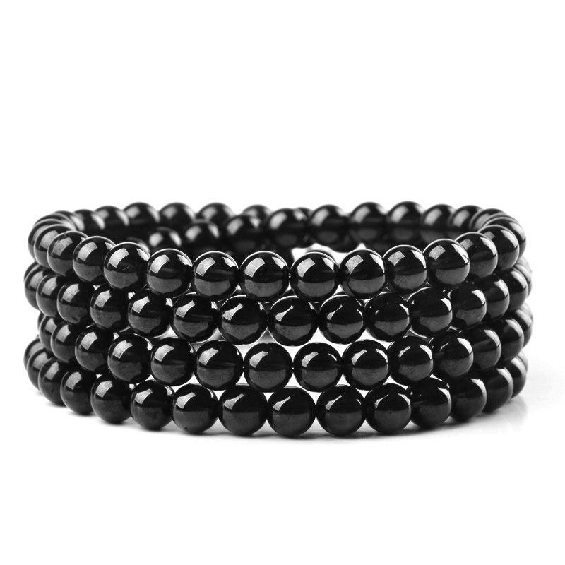 天然正品砭石玛瑙手链108颗多圈多层手串佛珠配饰女款文艺民族风