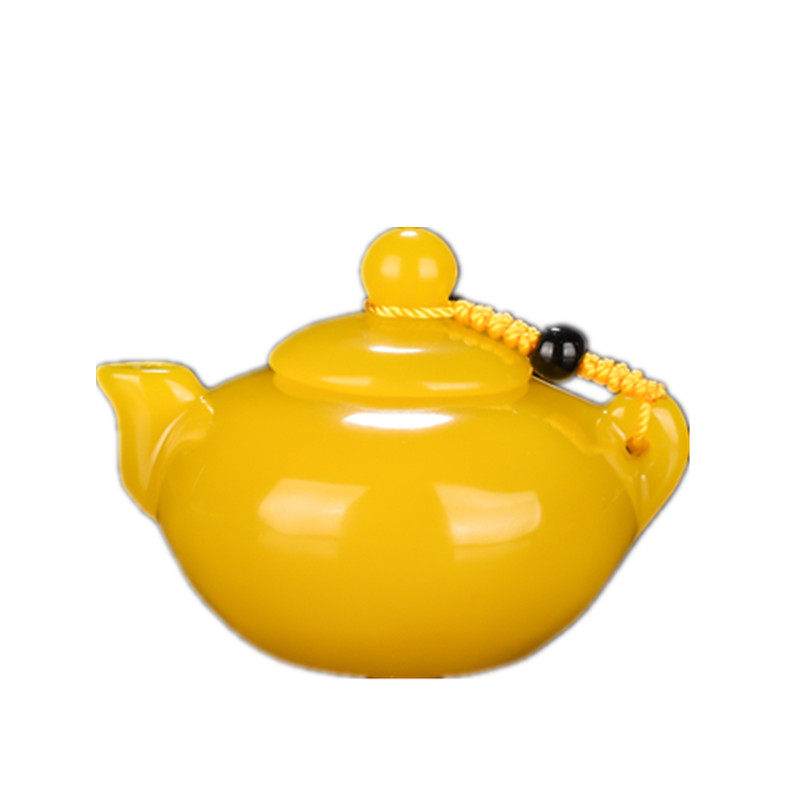 天然新疆和田玉黄龙玉功夫茶茶器