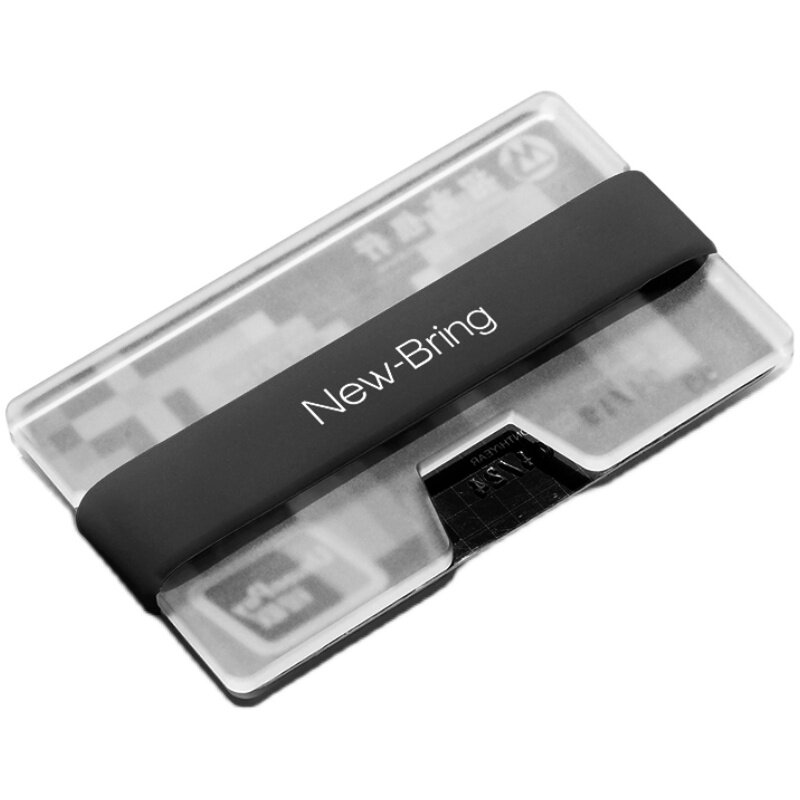 NewBring薄款透明卡包男大容量夜光情侣礼品小钱包女信用卡片夹夏
