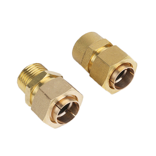 4分天燃气不锈钢波纹管快速接头免敲全铜内外丝直接煤气配件5防爆