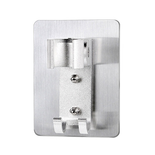 免打孔粘贴花酒座淋浴喷头无痕花洒支架太空铝可调节浴室升降挂钩