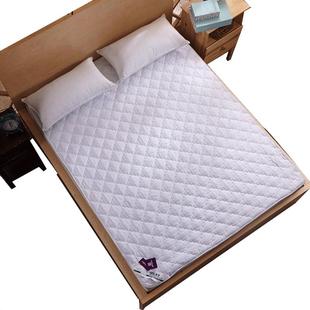 妙轩床垫保护垫夹棉床笠保护套1.8可水洗酒店床护垫薄款床褥子白