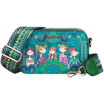 原创卡秀宽肩带印花新款韩版女包