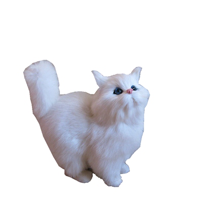 仿真猫咪兔毛创意家居摆件