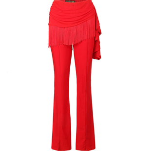 爱卡迪广场舞服装长裤子女成年摩登舞蹈服拉丁舞练功加厚保暖喇叭