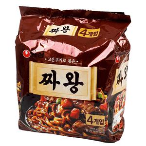 农心韩国进口黑色速食袋装方便面