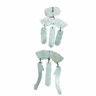 仿古岫玉老玉收藏玉风铃挂件古董腰挂古玩杂项古风汉服腰佩玉吊坠