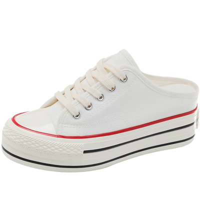 百搭夏秋季无后跟透气厚底半拖鞋