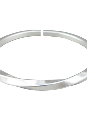 手工足银999光面手镯送妈妈礼物