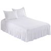 纯棉白色床裙式单件防滑荷叶边床罩用后反馈
