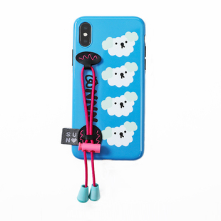 韩国second unique适用苹果17promax/14防滑皮筋绳手机壳iPhone16promax硅胶防摔软壳ip15promax保护套13plus