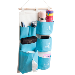 洗手间挂墙置物袋储物挂兜 门后可悬挂式收纳布袋多层墙面壁挂袋