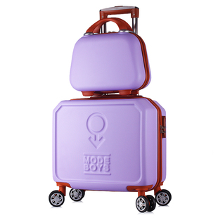 法尼茜小行李箱万向轮旅行箱16寸拉杆箱男女密码箱登机箱子母箱