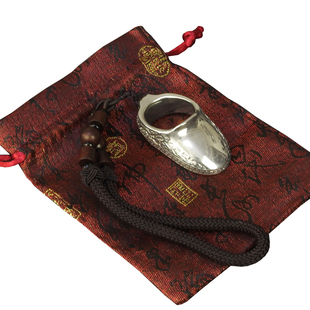 玄槽坡扳指银坡型扳指射箭护指弓箭扳指蒙古扳指无疼扳指藏银护具