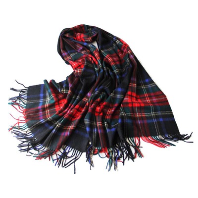 格子围巾披肩加厚纯羊绒通用