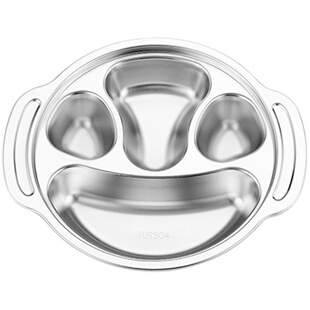 创意304不锈钢儿童餐盘分格卡通宝宝可爱餐具套装家用防摔幼儿园