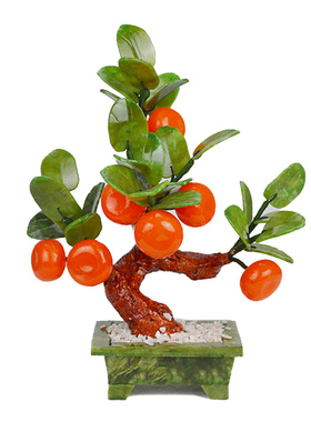 盆栽玉雕博古架家居创意礼品摆件