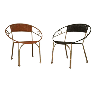 包邮藤凳子藤椅子居家小凳子户外时尚塑料矮凳子靠背椅铁艺茶几