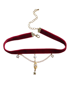 项圈原创丝绒鸟笼颈链淡水珍珠