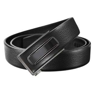 皮带男真皮内扣自动扣腰带男士内插式纯皮头层牛皮中年裤带内穿款
