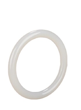 天然实心包邮新疆和田金丝玉冰种飘花女玉镯子天山翠圆条细条手镯