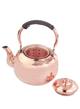 纯紫铜加厚茶具纯手工功夫茶壶