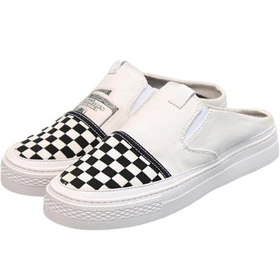 BLESSSHOE简约风低帮帆布穆勒鞋