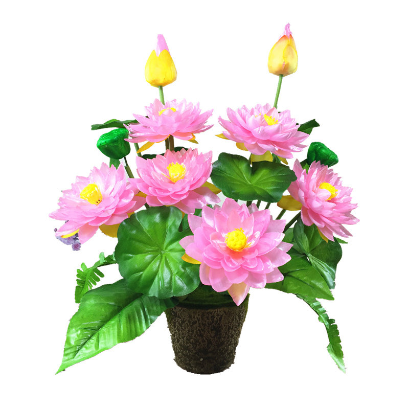 包邮仿真荷花供佛客厅塑料