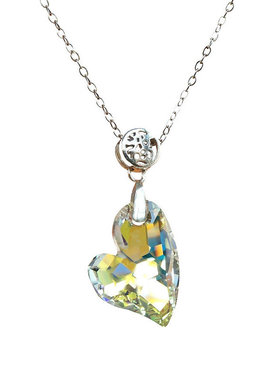 幸福人生 S925银颈链锁骨链短款闪O链奥地利水晶项链项坠吊坠