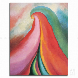 系列1第4号 Georgia O'Keeffe 欧姬芙艺术装饰画客厅书房玄关酒吧