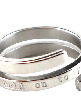 2020新款中性欧美坚持情侣戒指