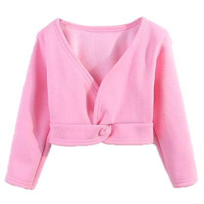 儿童舞蹈服披肩加绒厚保暖秋冬中国舞女童毛衣小外套练功服装坎肩