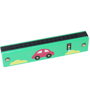 木质儿童口琴婴儿宝宝小喇叭3到6岁彩绘口风琴幼儿园音乐乐器玩具