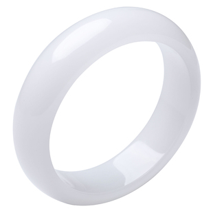 玉缘轩 天然正品特A羊脂玉阿富汗白玉手镯女款玉镯子特价少女礼物