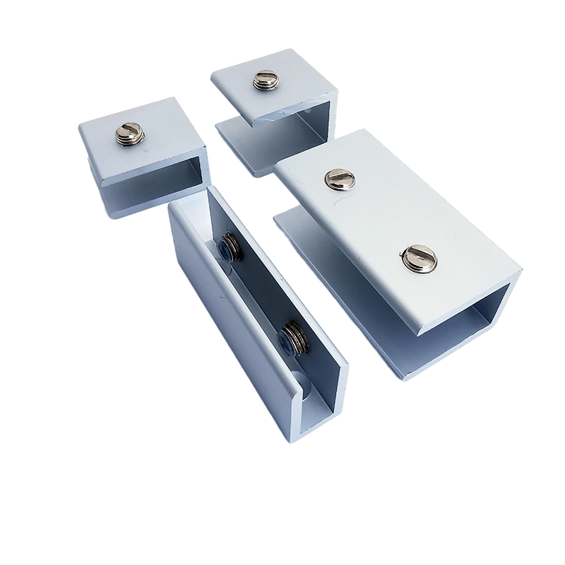 铝合金玻璃夹托酒柜隔板支架层板托卡子镜子固定夹子连接件免打孔