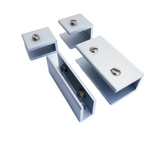 铝合金玻璃夹托酒柜隔板支架层板托卡子镜子固定夹子连接件免打孔