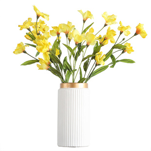 仿真花桐花高花瓶插花长枝室内客厅假花艺软装插花摆件样板间装饰