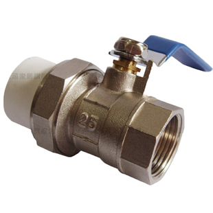 DN20 25 32ppr内牙活接铜球阀外丝ppr单头活接铜球阀ppr水管阀门