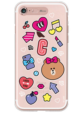 布朗熊iPhone手机壳se2发光8p