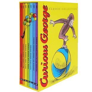 好奇猴乔治 英文原版7本精装大奖绘本 Curious George 廖彩杏推荐 儿童读物 儿童绘本 进口童书 儿童故事书