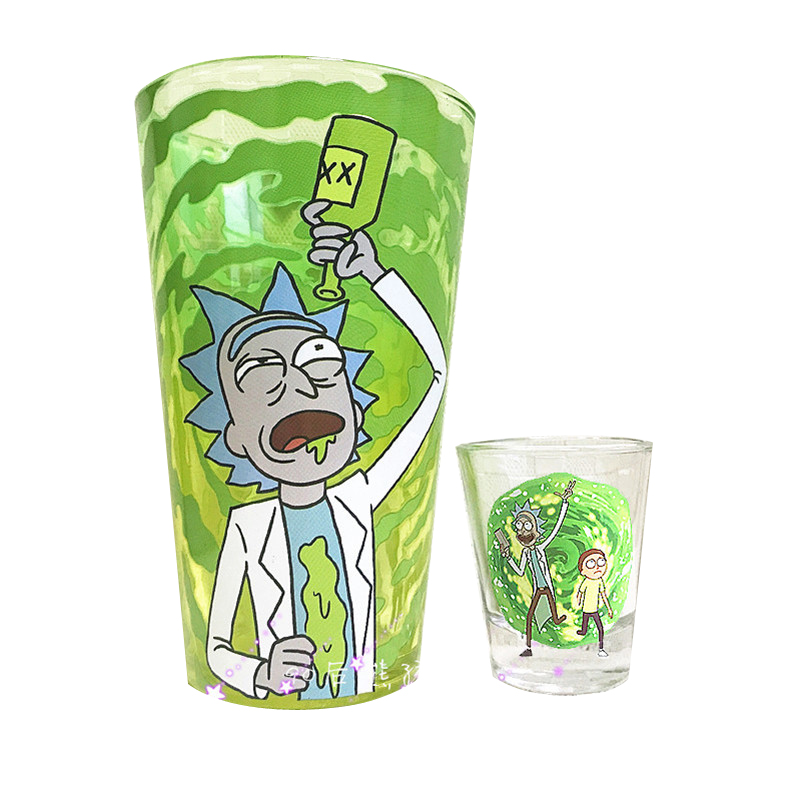 Rickand和Morty瑞克和莫蒂传送玻璃杯超可爱马克杯个性大杯水杯子